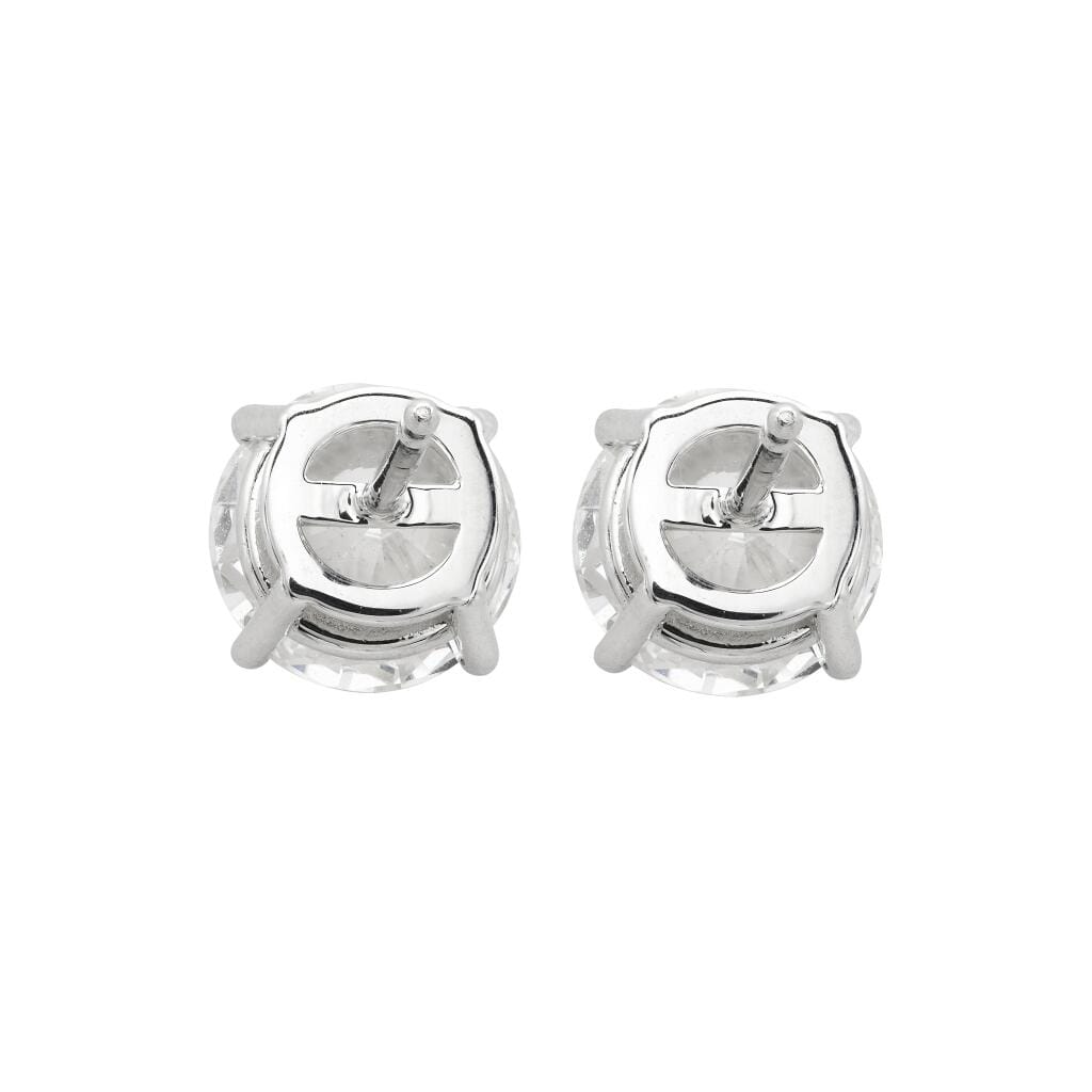 White Gold and 2.47ctw Round Brilliant Cut Diamond Stud Earrings