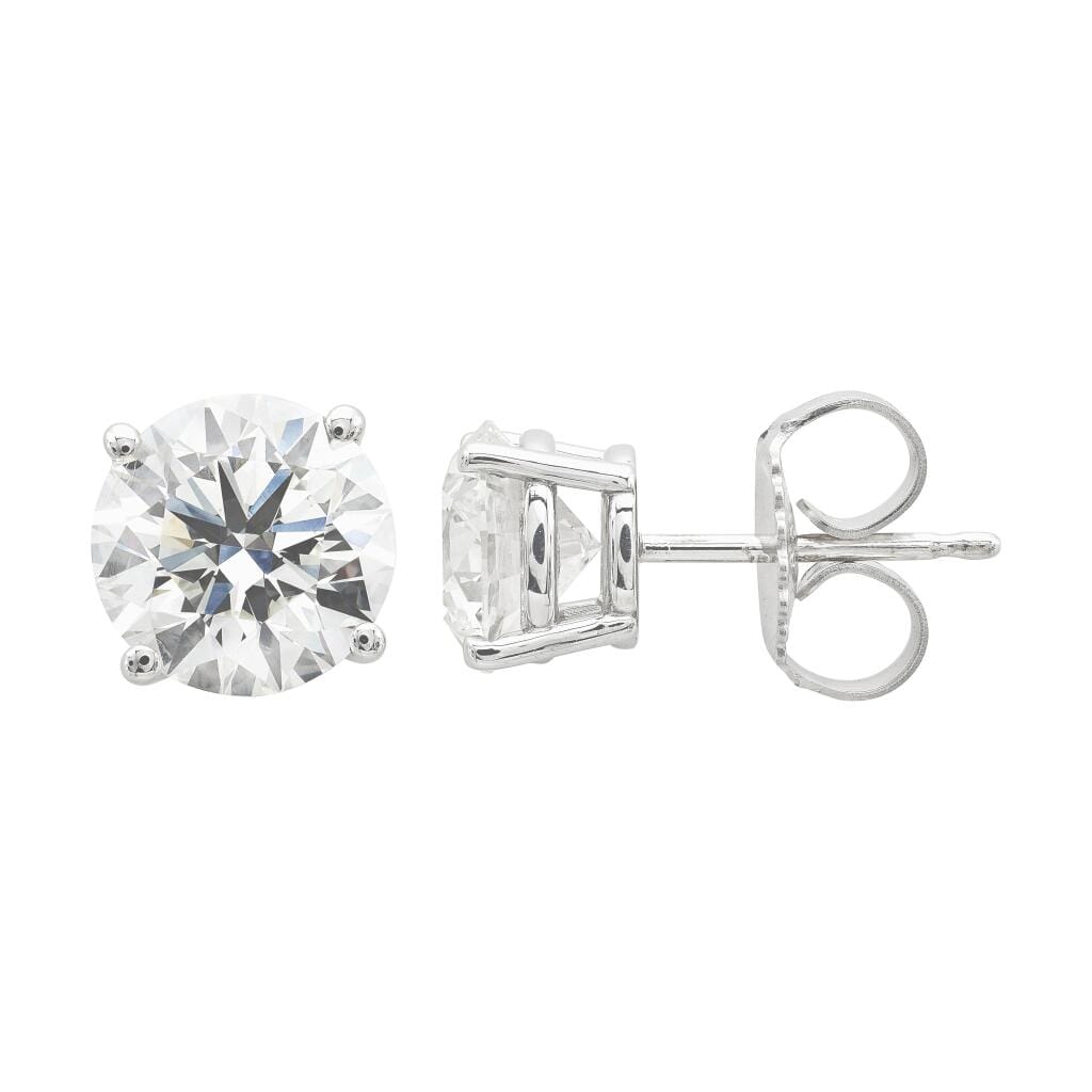 White Gold and 2.15ctw Round Brilliant Cut Diamond Stud Earrings