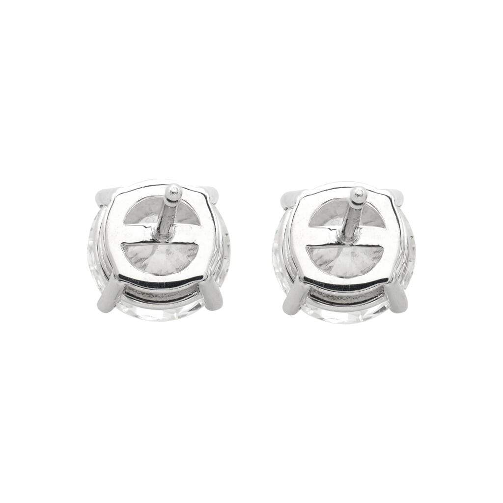 White Gold and 2.15ctw Round Brilliant Cut Diamond Stud Earrings
