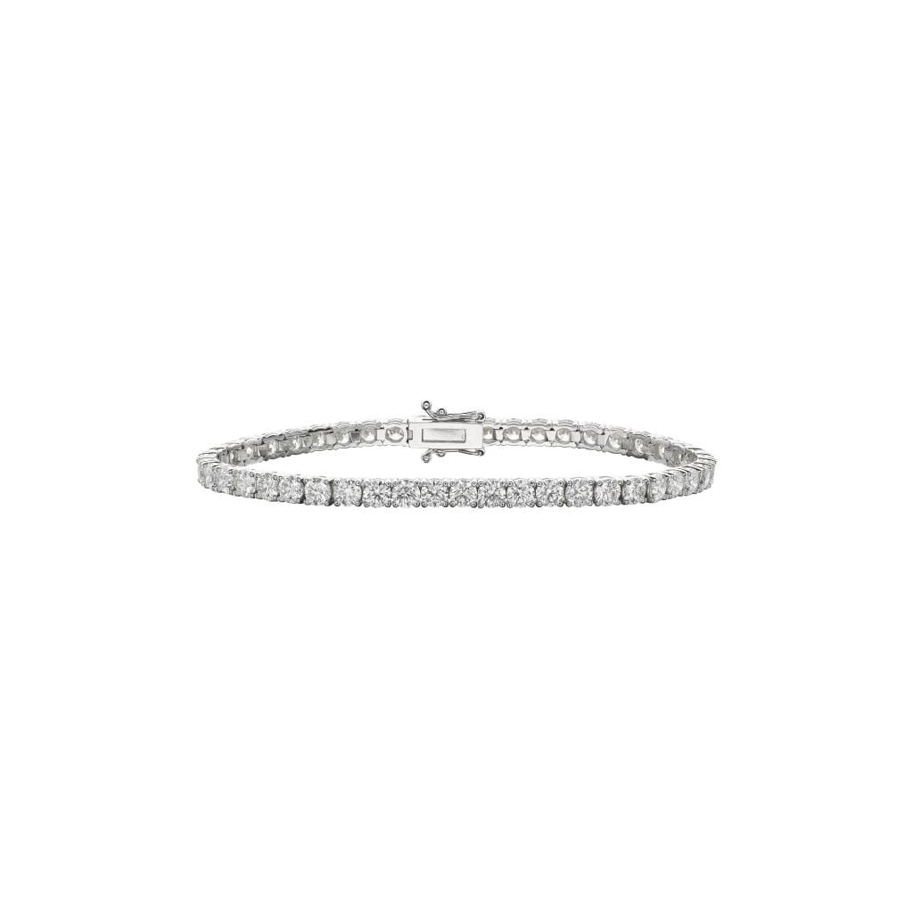 White Gold and 8.70ctw Round Brilliant Cut Diamond Tennis Bracelet