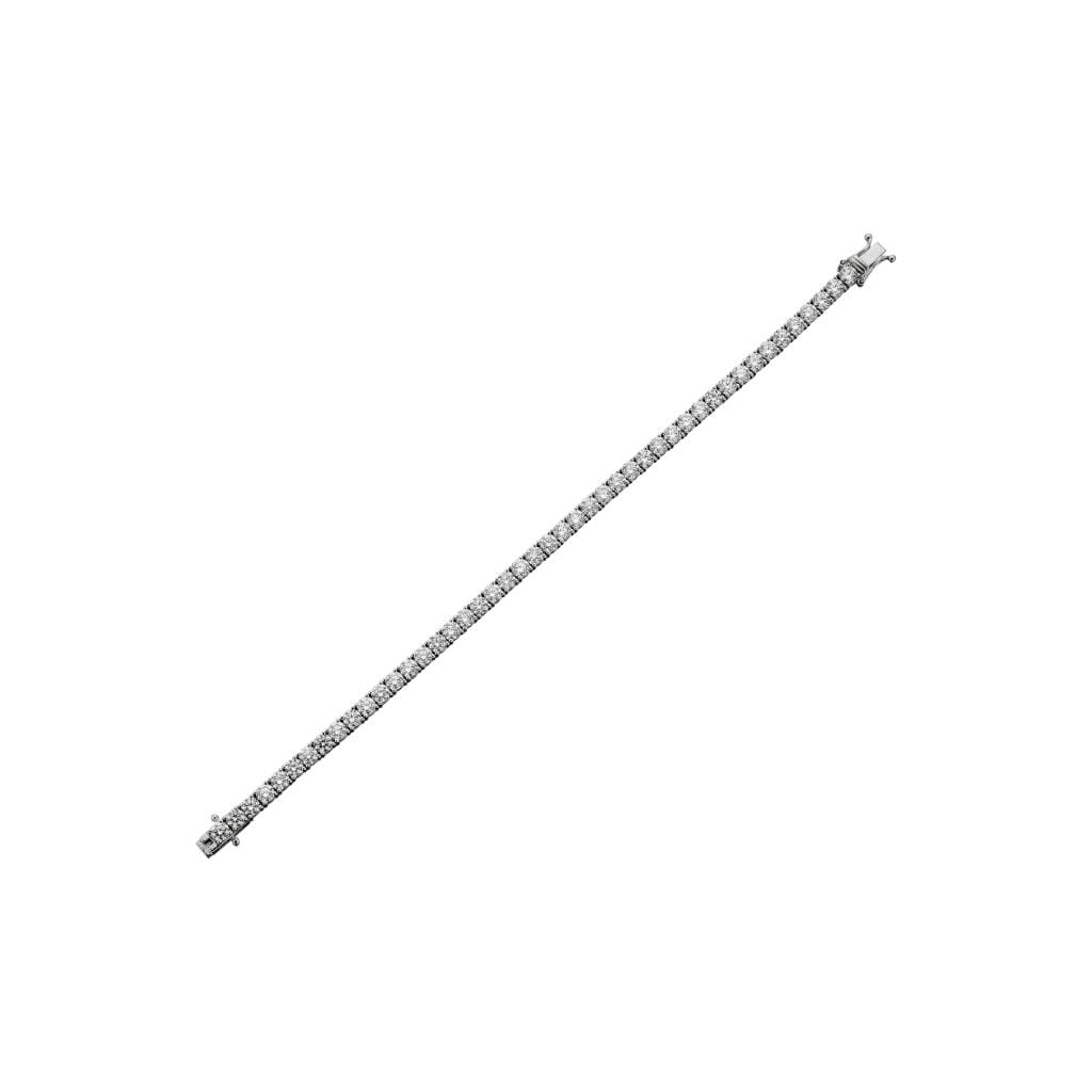 White Gold and 8.70ctw Round Brilliant Cut Diamond Tennis Bracelet