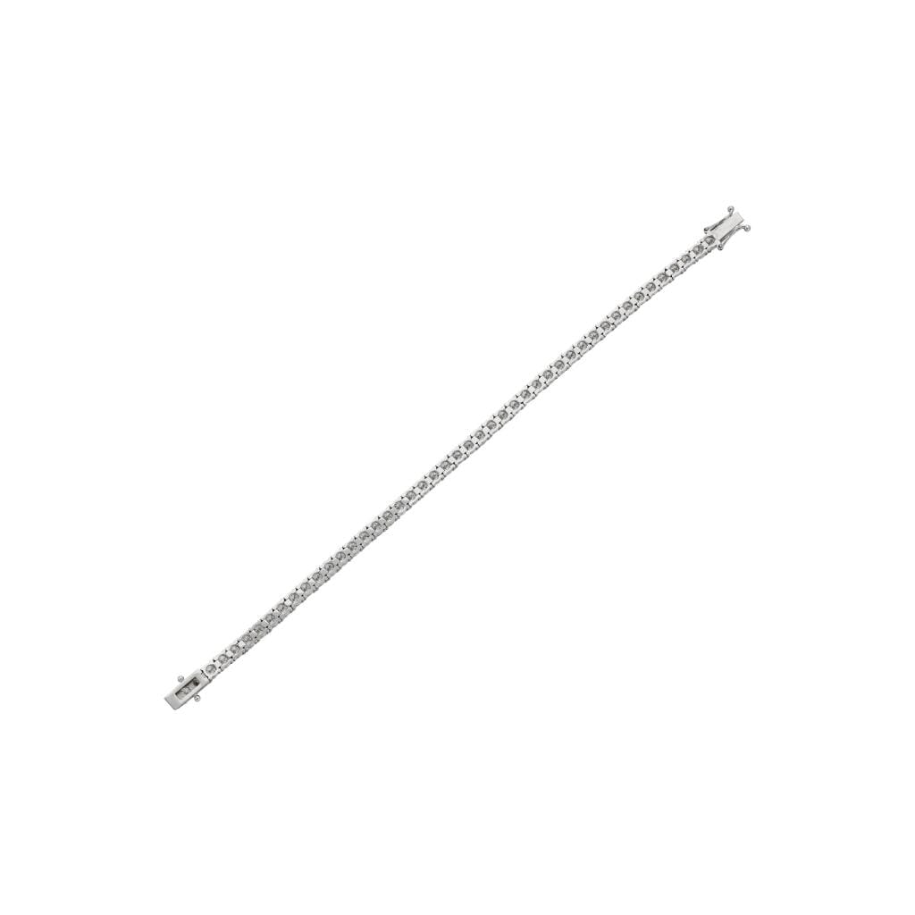 White Gold and 8.70ctw Round Brilliant Cut Diamond Tennis Bracelet