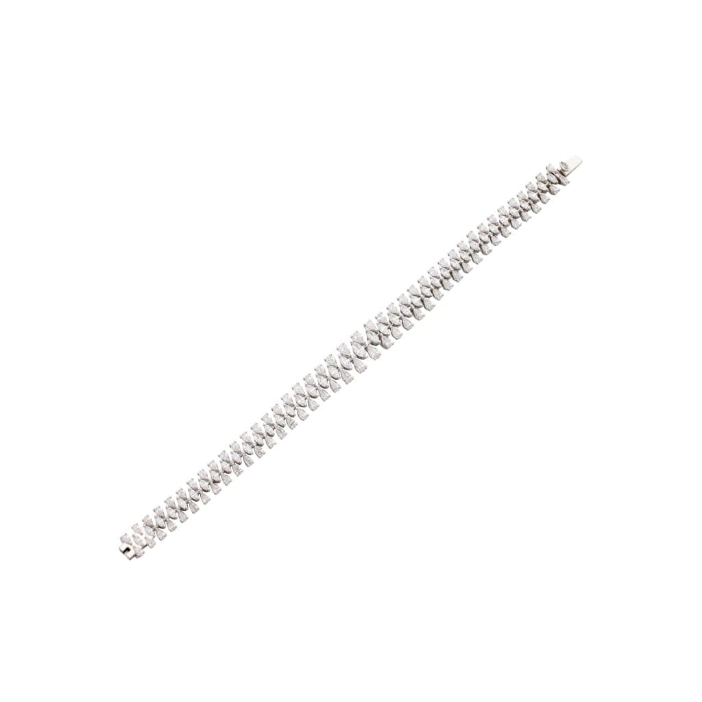 White Gold and 8.30ctw Fancy Cut Diamond Bracelet