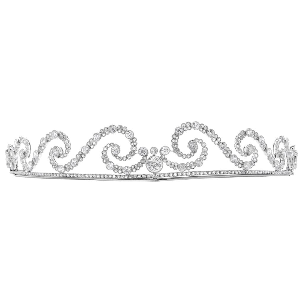 Art Deco Platinum, White Gold and Diamond Tiara