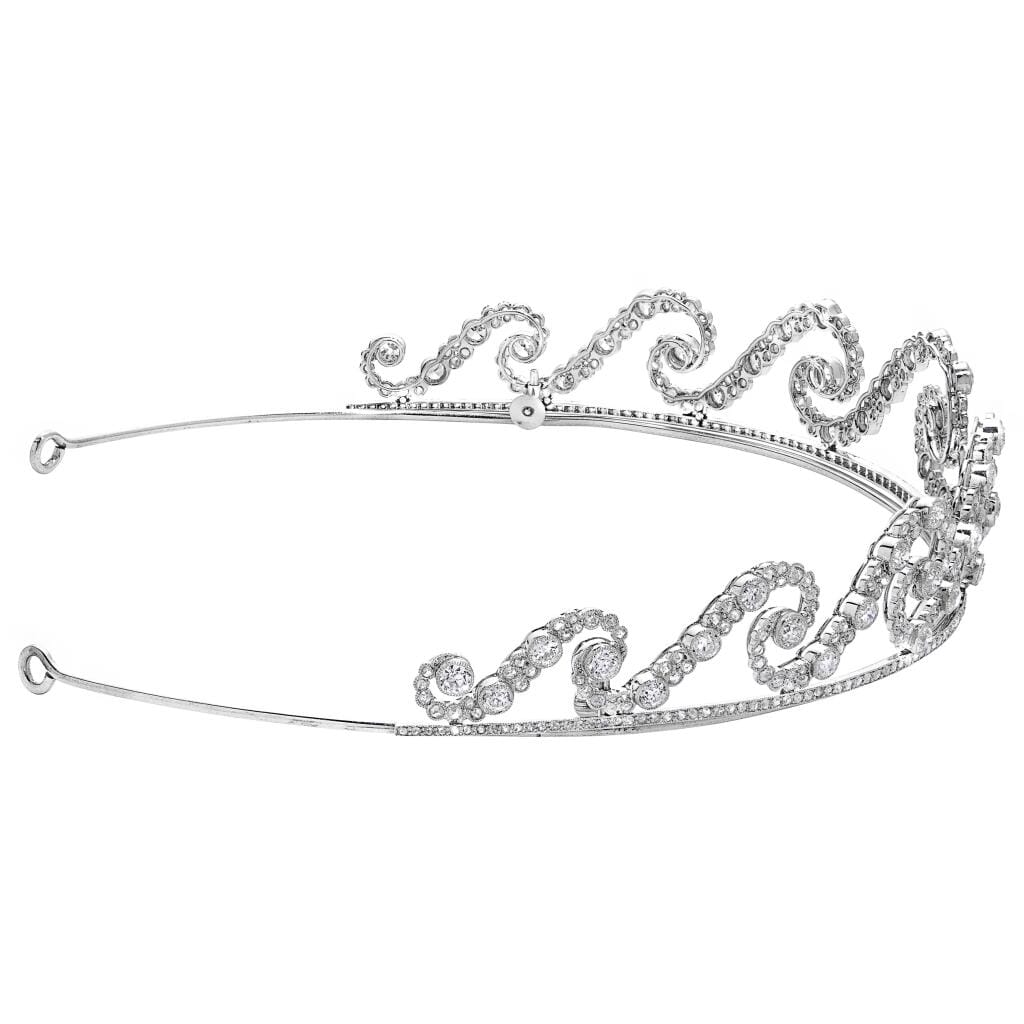 Art Deco Platinum, White Gold and Diamond Tiara
