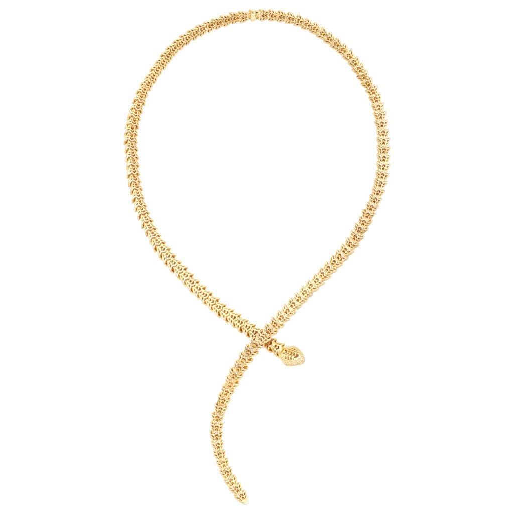 Gold and 19.20ctw Yellow Diamond Necklace