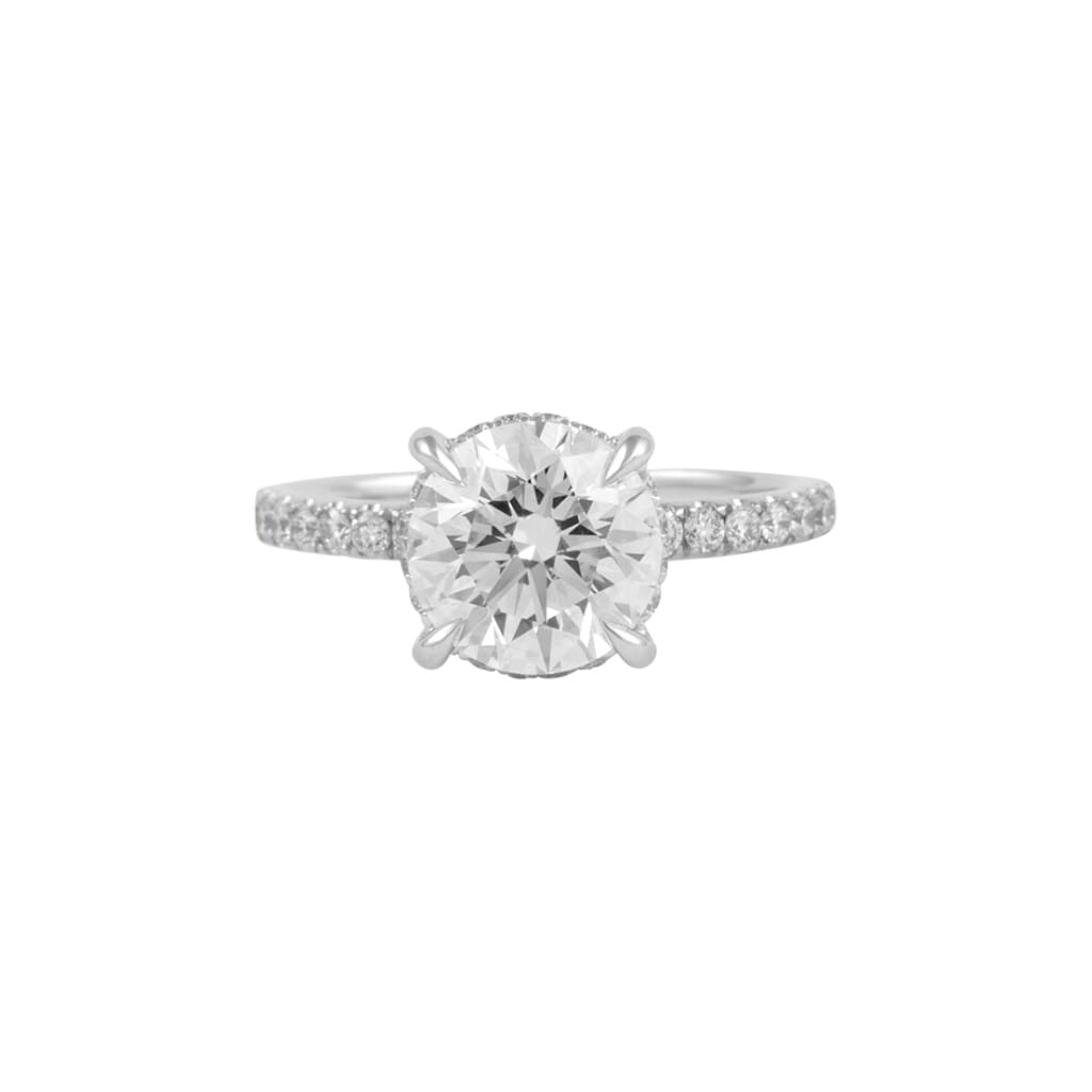White Gold and 2.03ct Round Brilliant Cut Diamond Engagement Ring