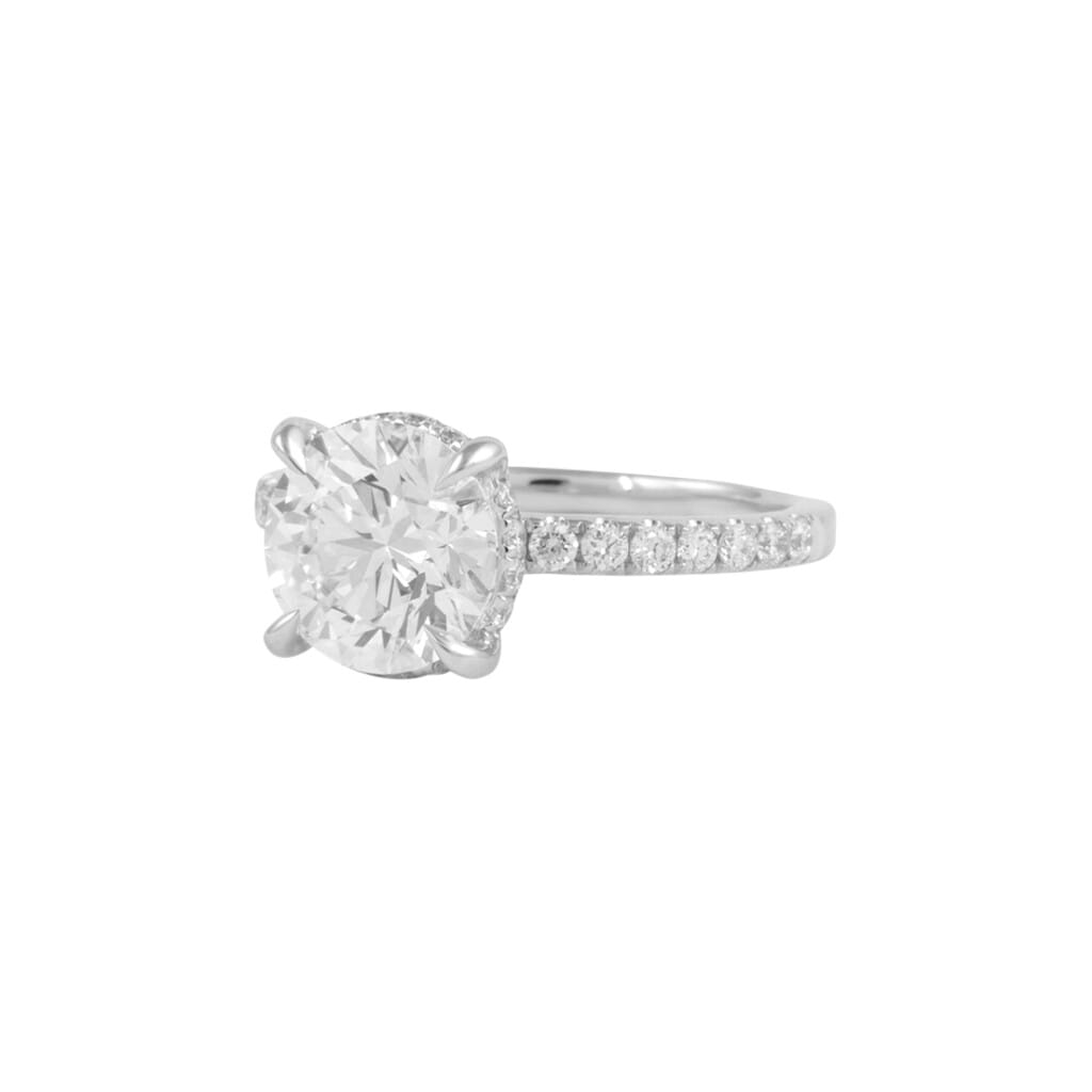 White Gold and 2.03ct Round Brilliant Cut Diamond Engagement Ring