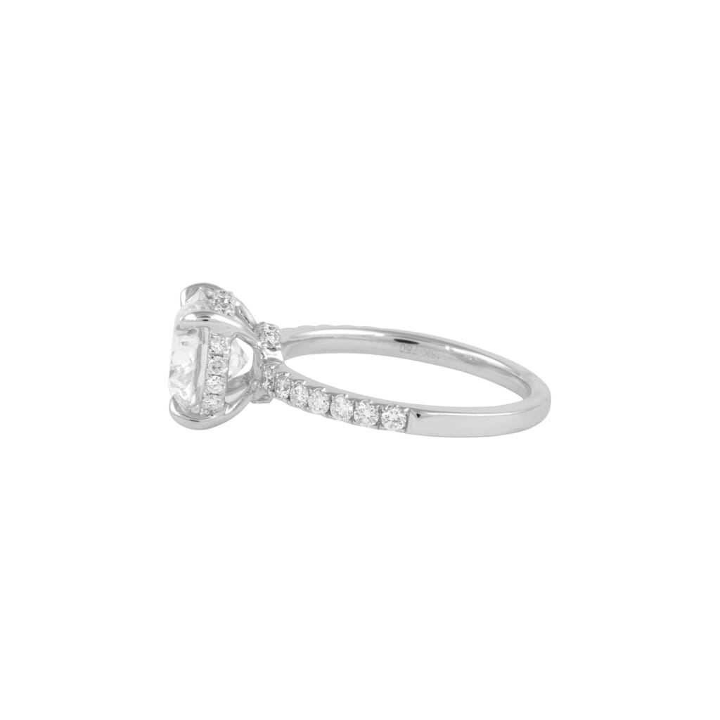 White Gold and 2.03ct Round Brilliant Cut Diamond Engagement Ring