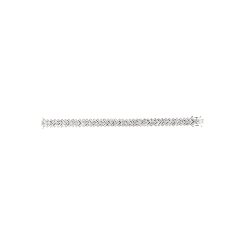 White Gold and 12.70ctw Diamond Five Row Bracelet