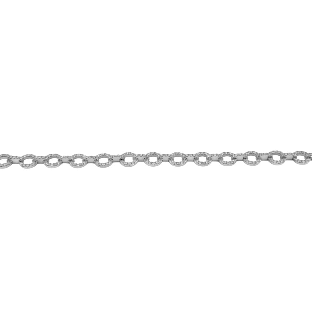 White Gold and Diamond Link Bracelet