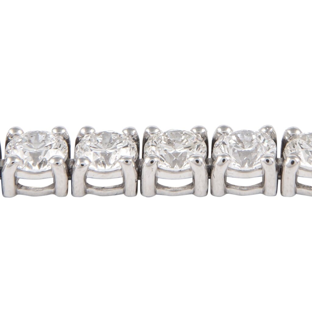 White Gold and 12.05ctw Round Brilliant Cut Diamond Tennis Bracelet