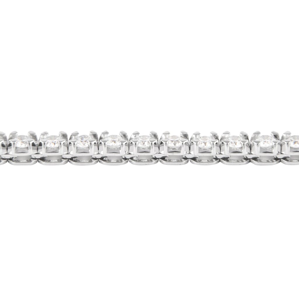 White Gold and 2.95ctw Round Brilliant Cut Diamond Tennis Bracelet