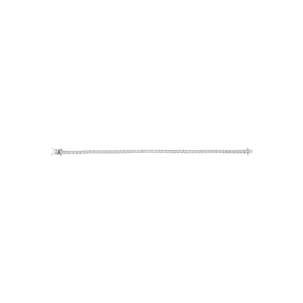 White Gold and 2.95ctw Round Brilliant Cut Diamond Tennis Bracelet