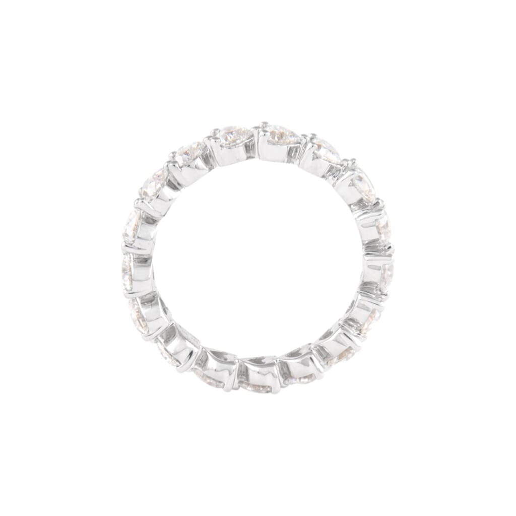 White Gold and 2.50ctw Heart Shape Diamond Eternity Band Ring