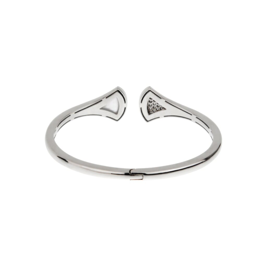 White Gold, Mother of Pearl and Diamond Diva's Dream Cuff Bracelet