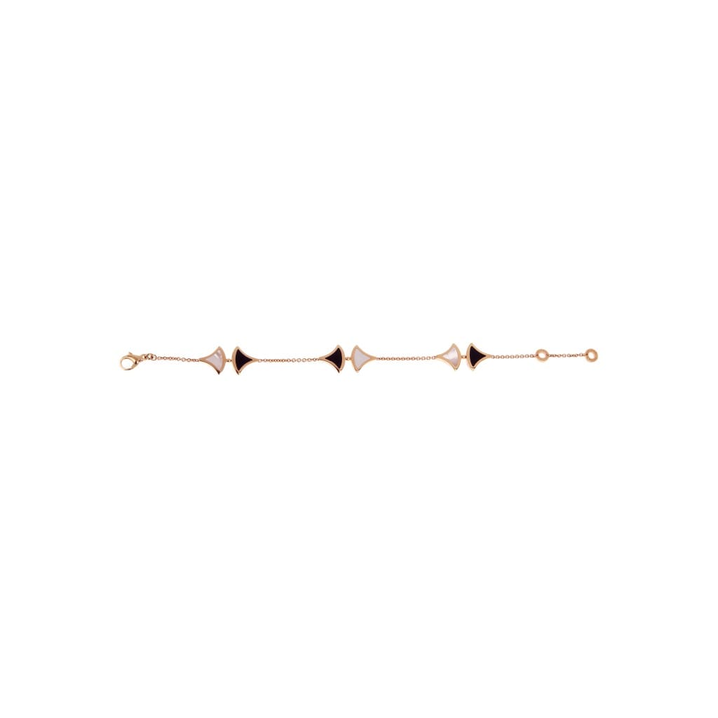 Rose Gold, Mother of Pearl and Onyx Diva's Dream Bracelet
