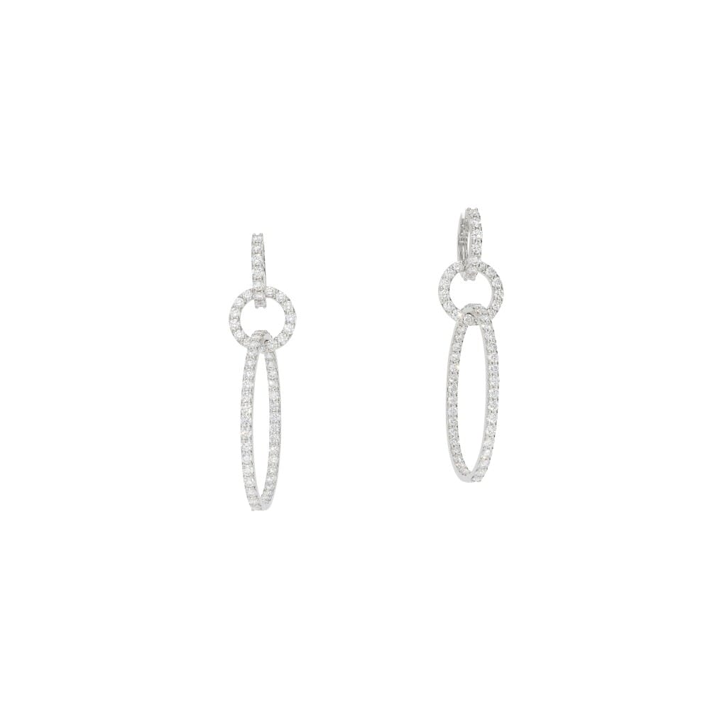 White Gold and Diamond Drop Earrings