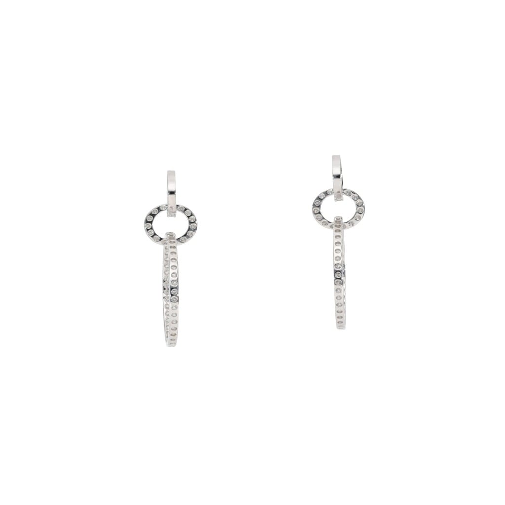 White Gold and Diamond Drop Earrings
