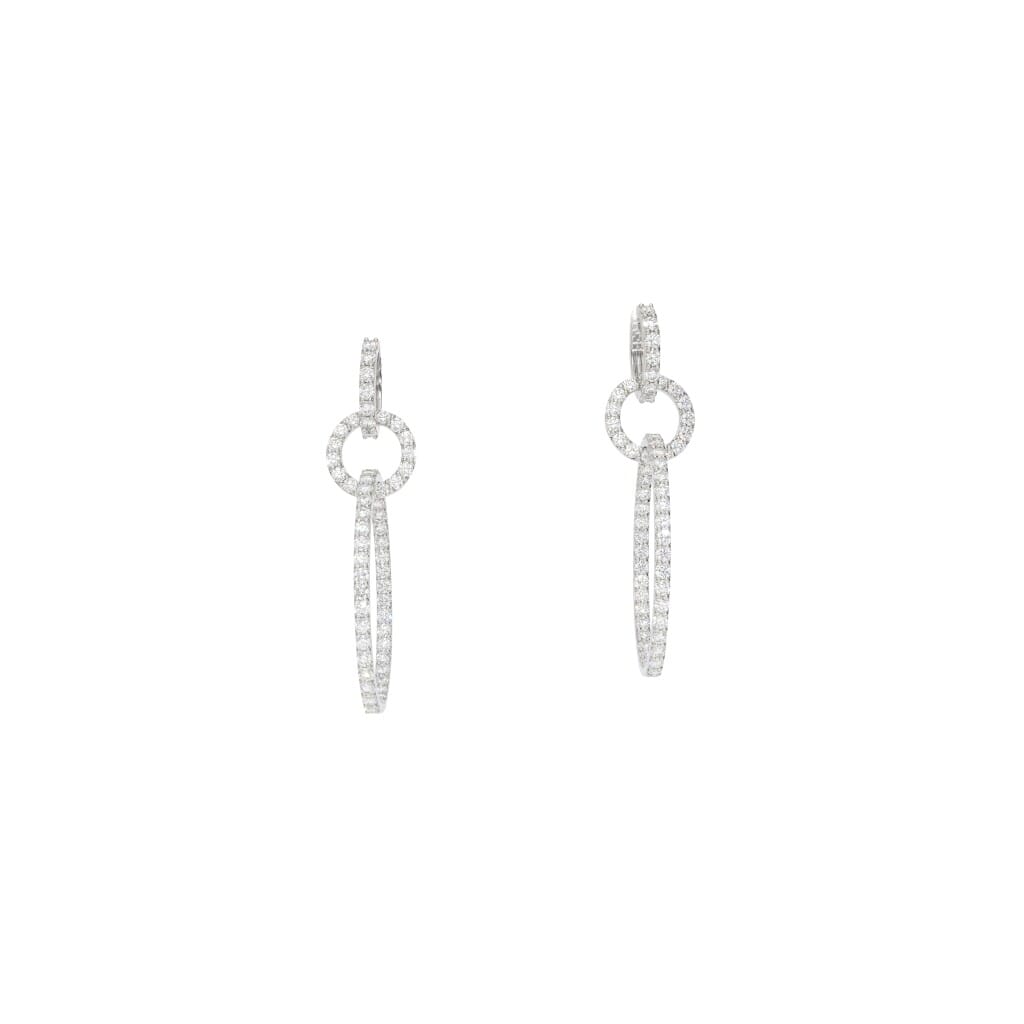 White Gold and Diamond Drop Earrings