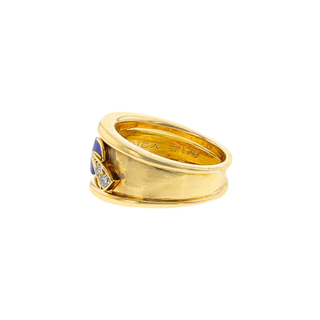 Gold, Enamel and Diamond Ring