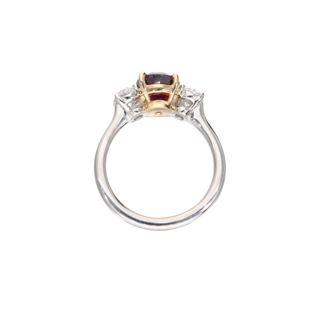 Platinum, Gold, 2.40ct Burmese Ruby and Diamond Ring