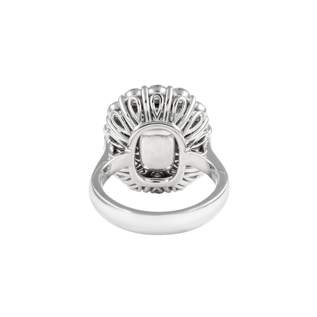 White Gold, 7.60ct Ceylon Sapphire and Diamond Ring