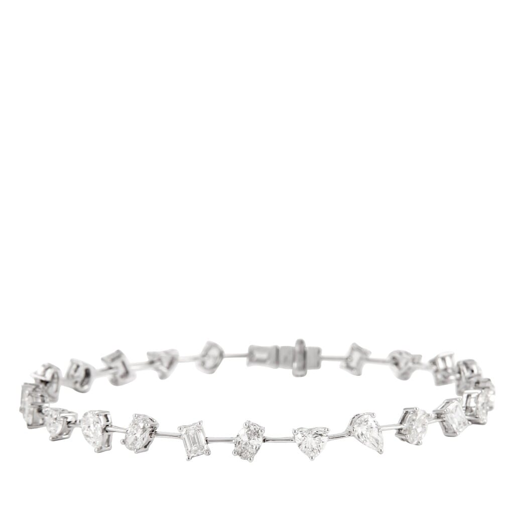 White Gold and 5.20ct Fancy Cut Diamond Bracelet
