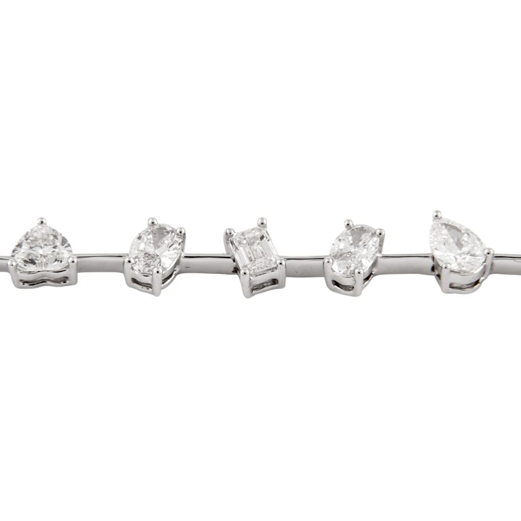 White Gold and 5.20ct Fancy Cut Diamond Bracelet