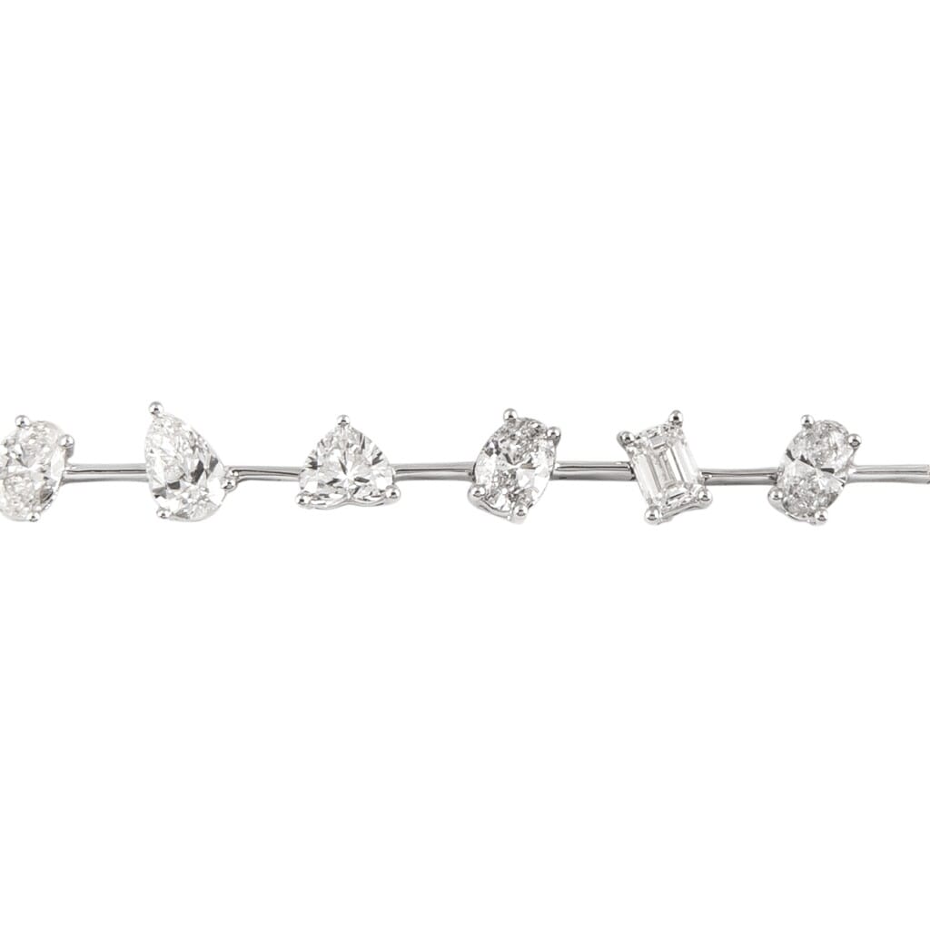 White Gold and 5.20ct Fancy Cut Diamond Bracelet