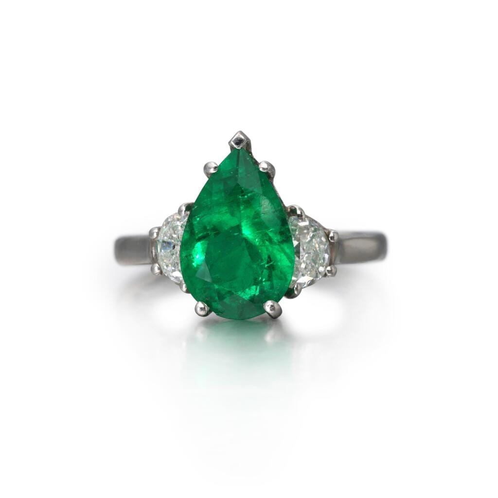 Platinum, 2.52ct Colombian Emerald and Diamond Ring