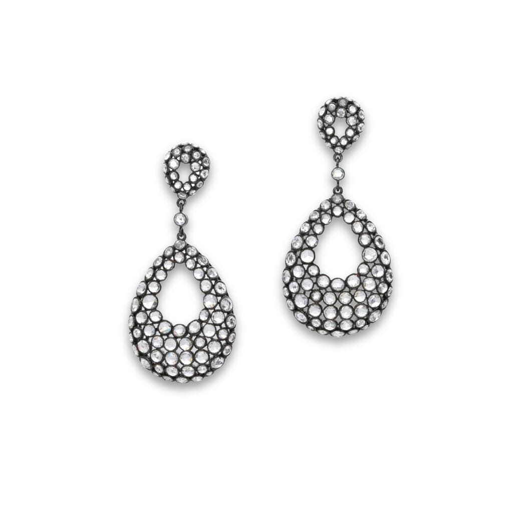 White Gold and Diamond Drop Earrings