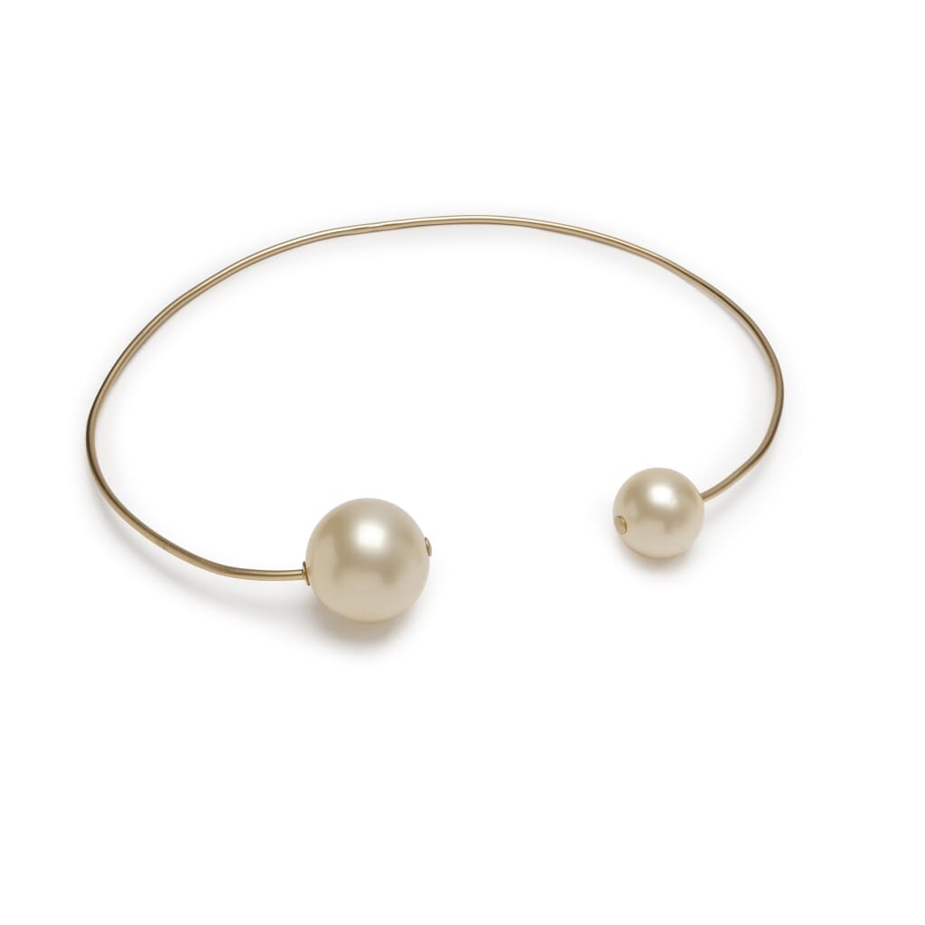 Oversized Faux Pearl Ball Choker Necklace, 2014