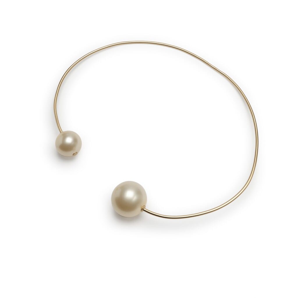 Oversized Faux Pearl Ball Choker Necklace, 2014