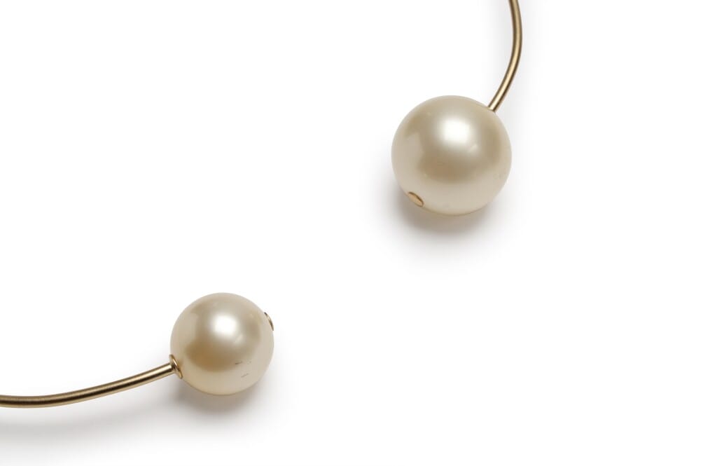 Oversized Faux Pearl Ball Choker Necklace, 2014