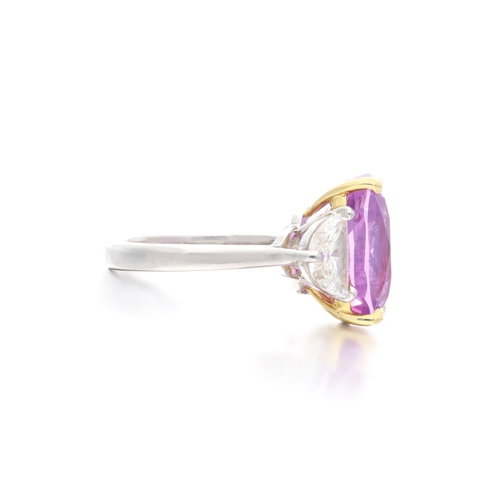 Platinum, Gold, 12.67ct Pink Sapphire and Diamond Ring