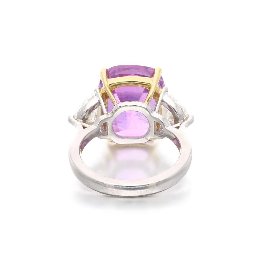 Platinum, Gold, 12.67ct Pink Sapphire and Diamond Ring
