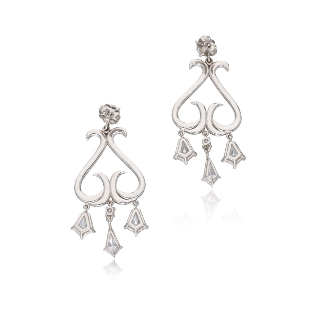 Platinum and Diamond Chandelier Earrings