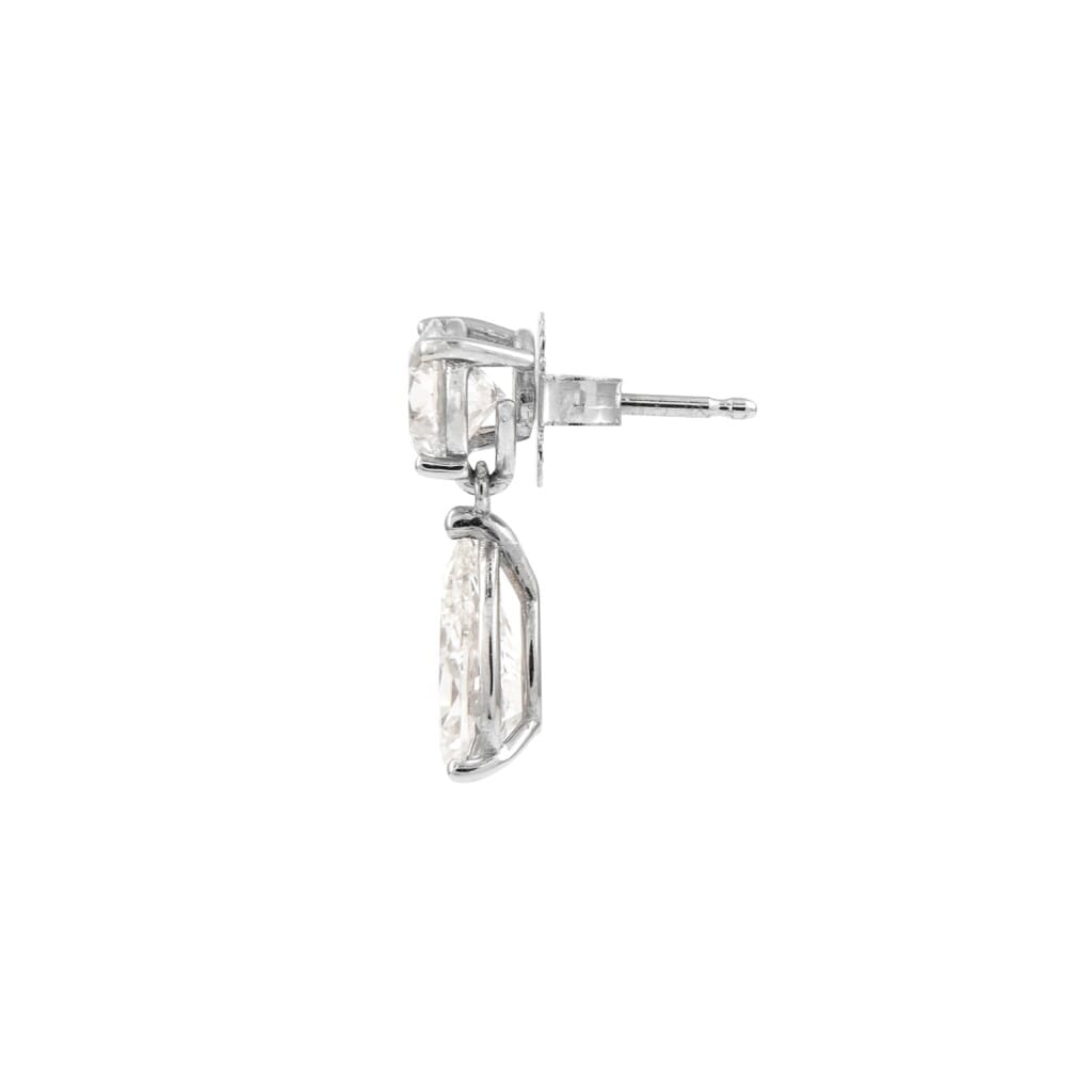 White Gold and 4.68ct Diamond Convertible Earrings