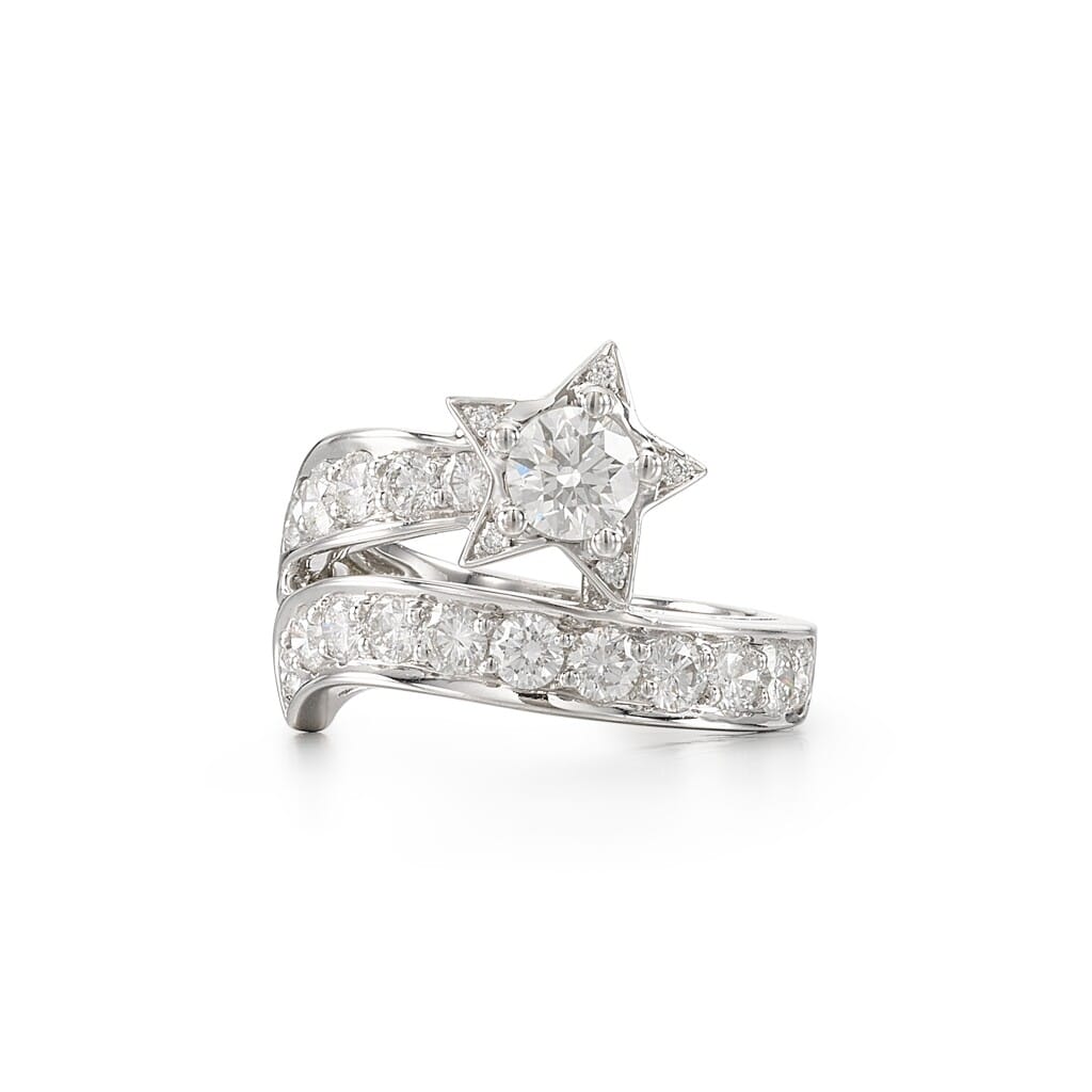 White Gold and Diamond Comète Ring