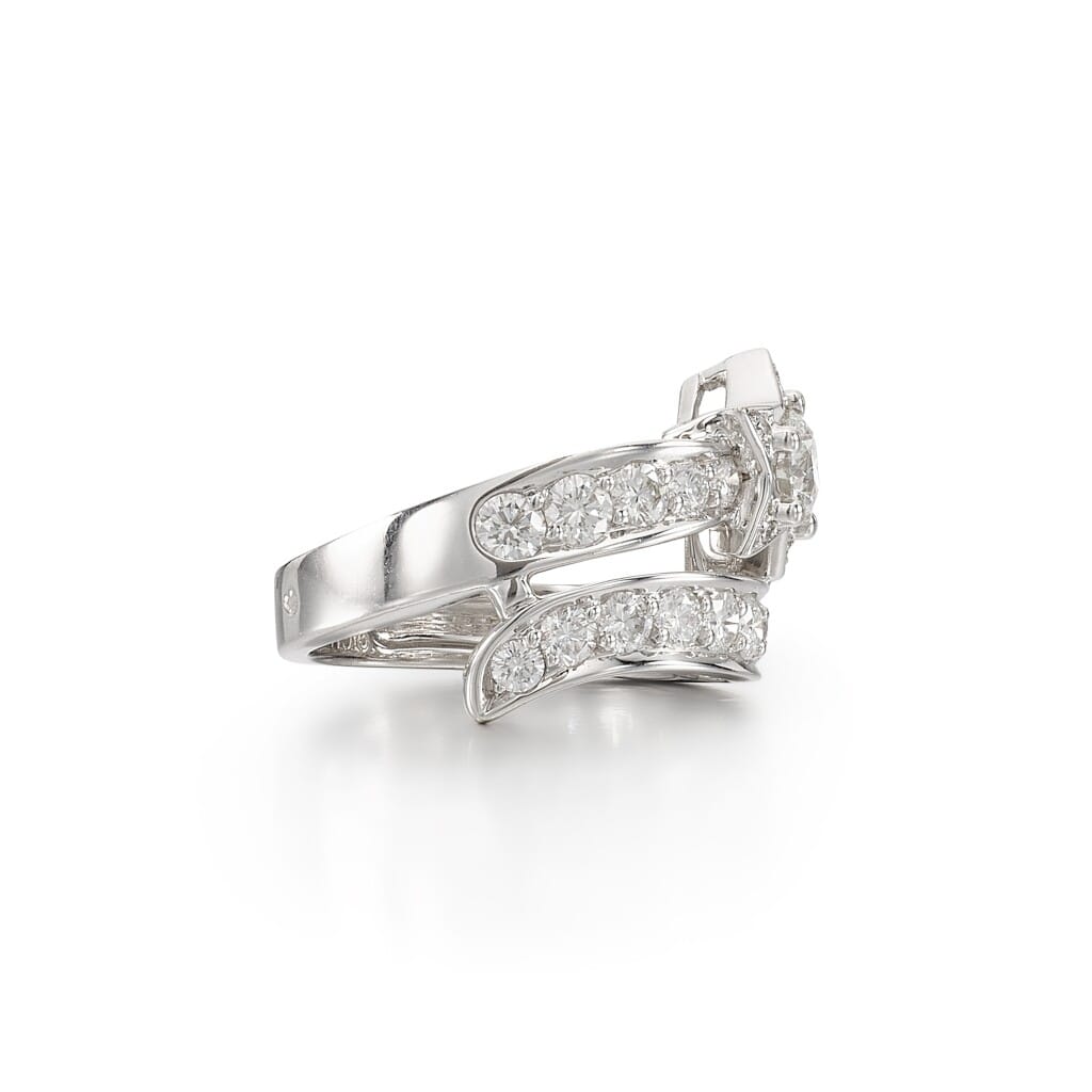 White Gold and Diamond Comète Ring
