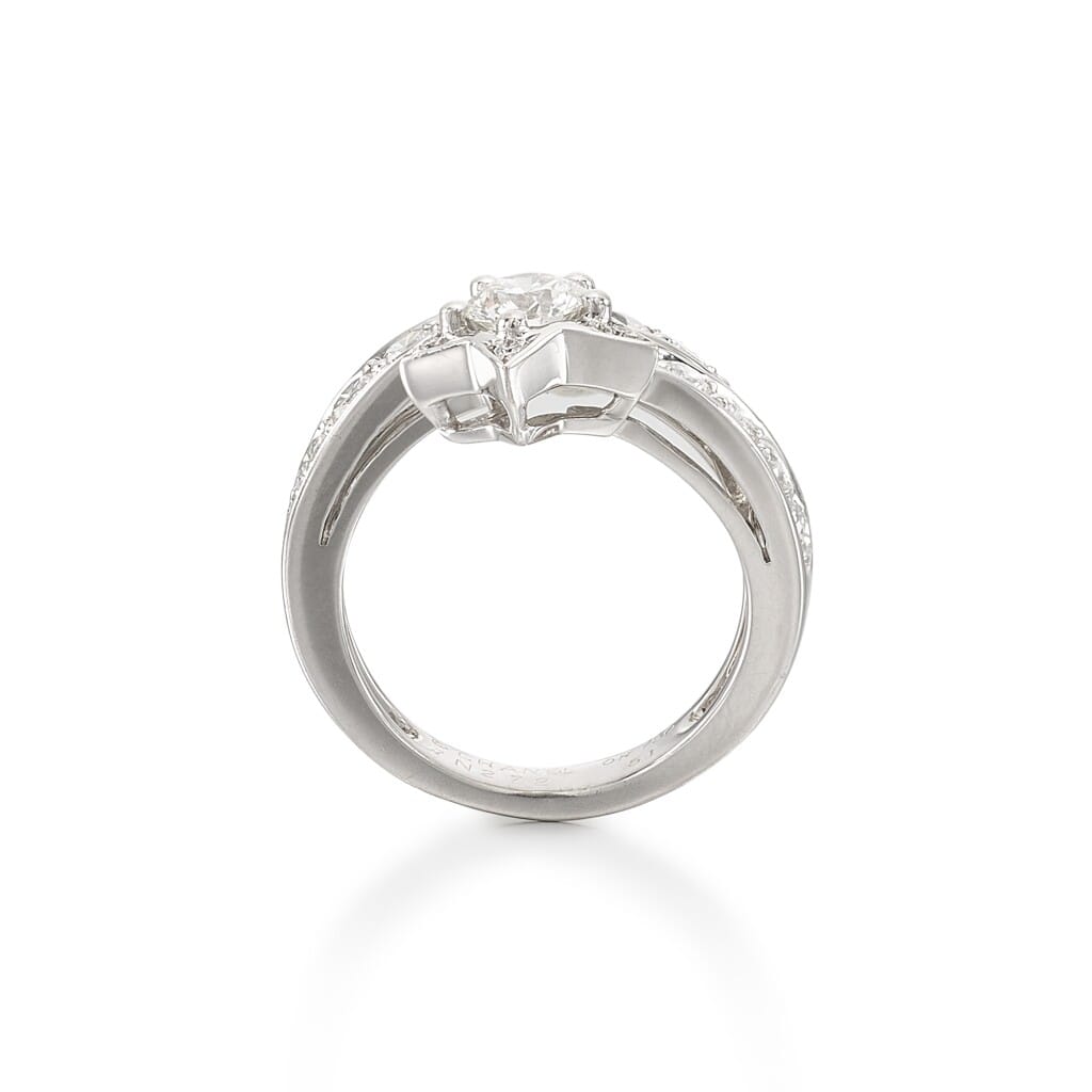 White Gold and Diamond Comète Ring