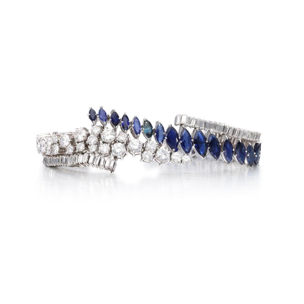 White Gold, Sapphire and Diamond Bracelet