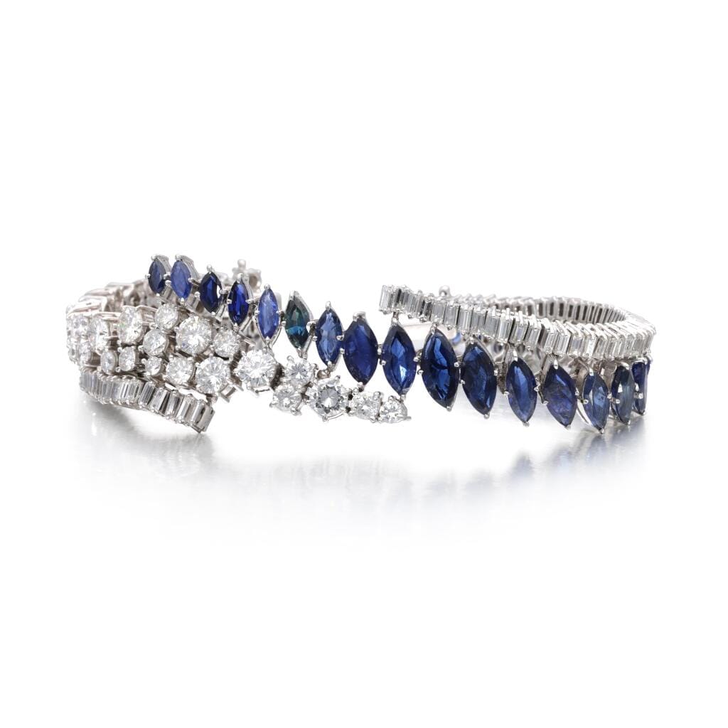 White Gold, Sapphire and Diamond Bracelet