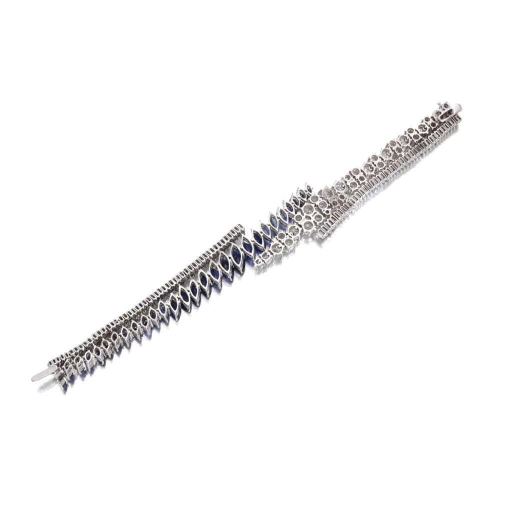 White Gold, Sapphire and Diamond Bracelet