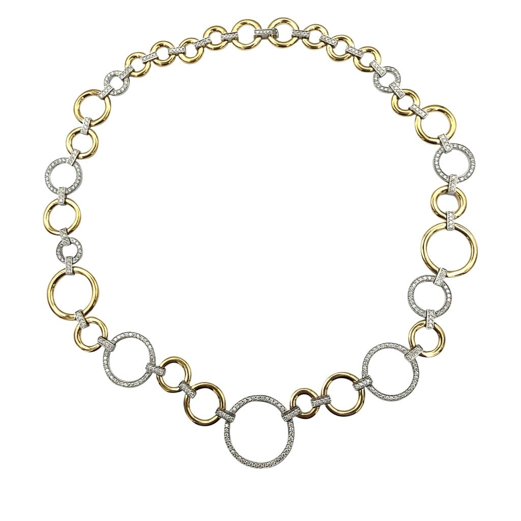 Gold and Diamond Chain Necklace