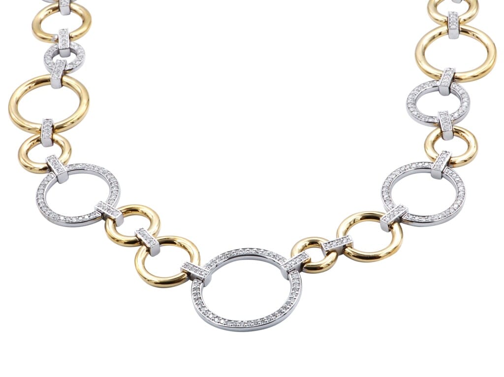 Gold and Diamond Chain Necklace