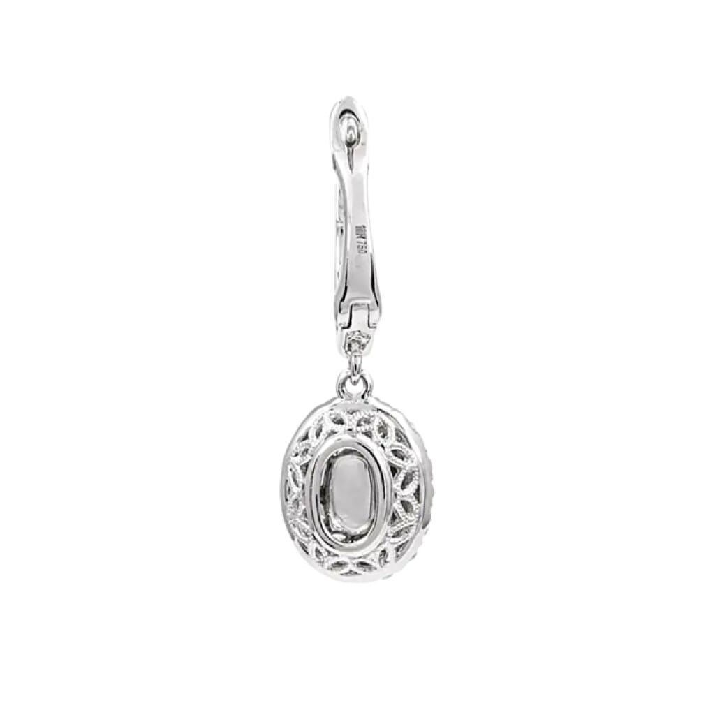 White Gold, 4.20ct Burmese Ruby and Diamond Drop Earrings