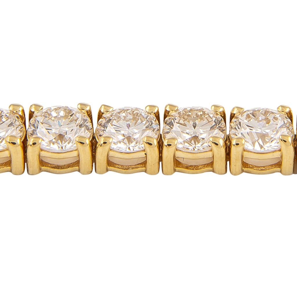 Gold and 9.50ctw Diamond Tennis Bracelet