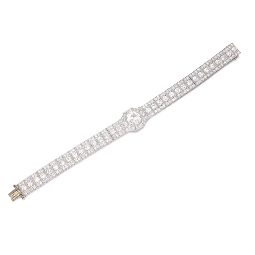 Platinum and Diamond Art Bracelet